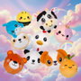 Jeux 2 momes Peluche Pelota Rebotante - Surtido de 10 modelos: tiburón, pollo, abeja, perezoso, naranja, panda, gaticornio, perro, oso, vaca