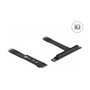 DeLOCK Adaptador M.2 Key M a PCIe x16 NVMe en ángulo con cable de 20 cm, Negro