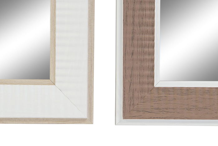 DKD Home Decor Espejo Tradicional Marron Blanco 2 x 66 x 36 cm (4 Unidades)