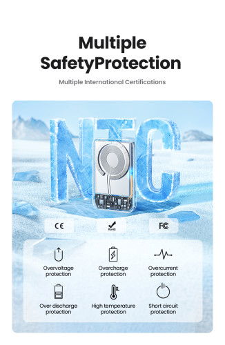 UGREEN 25208 Batería Externa 10000 mAh Cargador Inalámbrico Beige para iPhone 12-15 Series, Carga Rápida PD 20W