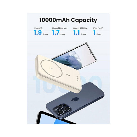 Ugreen 25208 Batería Externa MagSafe 10000mAh 20W Beige Ugreen 25208 Batería Externa MagSafe 10000mAh 20W Beige