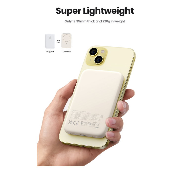 Ugreen 25208 Batería Externa MagSafe 10000mAh 20W Beige Ugreen 25208 Batería Externa MagSafe 10000mAh 20W Beige
