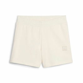Pantalones Cortos Deportivos para Mujer Puma Essentials Elevatedd-Ris Blanco Natural