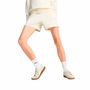 Pantalones Cortos Deportivos para Mujer Puma Essentials Elevatedd-Ris Blanco Natural
