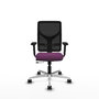 PIQUERAS Y CRESPO Silla de oficina Motilla con mecanismo Sincro/Traslack Morado y Negro