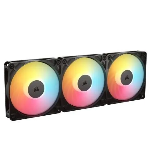 Corsair RS120-R ARGB Ventilador de Carcasa 12 cm Negro (Pack de 3)