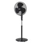 Edm Ventilador de pie base circular Negro 45W