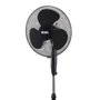 Edm Ventilador de pie base circular Negro 45W