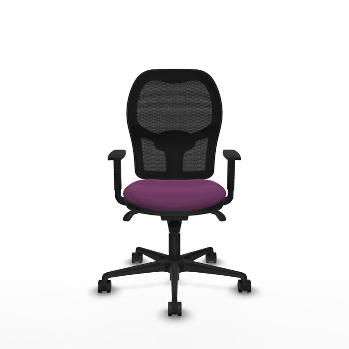 PIQUERAS Y CRESPO Silla de oficina Jorquera con mecanismo Sincro, Morado y Negro