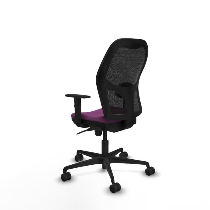 PIQUERAS Y CRESPO Silla de oficina Jorquera con mecanismo Sincro, Morado y Negro