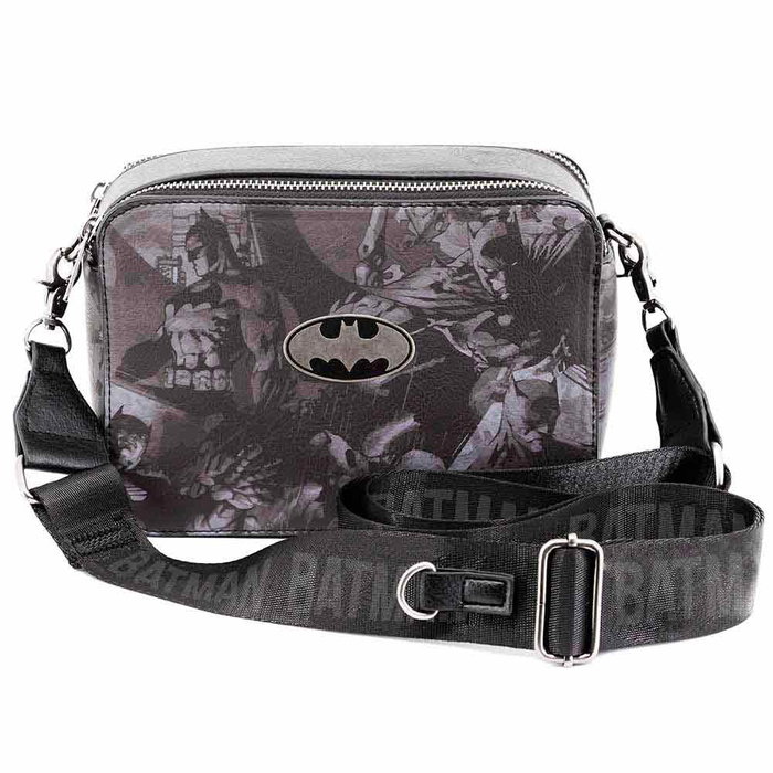 DC Comics Batman Bolso Bandolera Biscuit Bat Negro DC Comics Batman Bolso Bandolera Biscuit Bat Negro