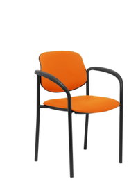 NOWY STYL Silla Styl con brazos fijos y tapizado en símil piel naranja