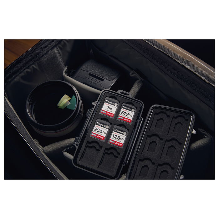 Kingston XC React+ 280R/150W Tarjeta SDXC 256GB UHS-II Velocidad Lectura 280MB/s Escritura 150MB/s V60 U3 Clase 10