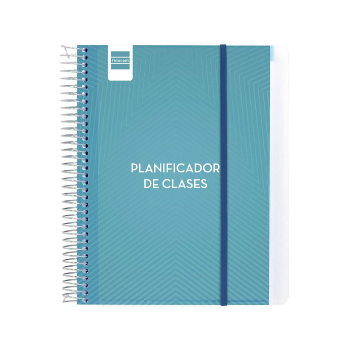 Finocam Planificador de Clases Docente Diario 1 Día Página Azul Grande