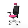 PIQUERAS Y CRESPO Silla de oficina Mardos con mecanismo Sincro, Rosa y Negro