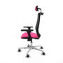 PIQUERAS Y CRESPO Silla de oficina Mardos con mecanismo Sincro, Rosa y Negro
