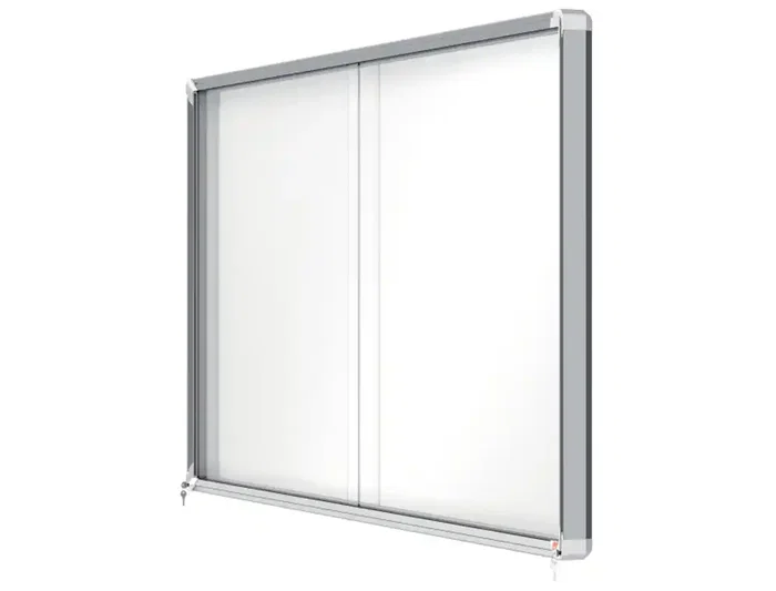 Nobo Vitrina de Anuncios Premium Plus Magnética con Puerta Corredera 27 x DIN A4 997x2072x54 mm