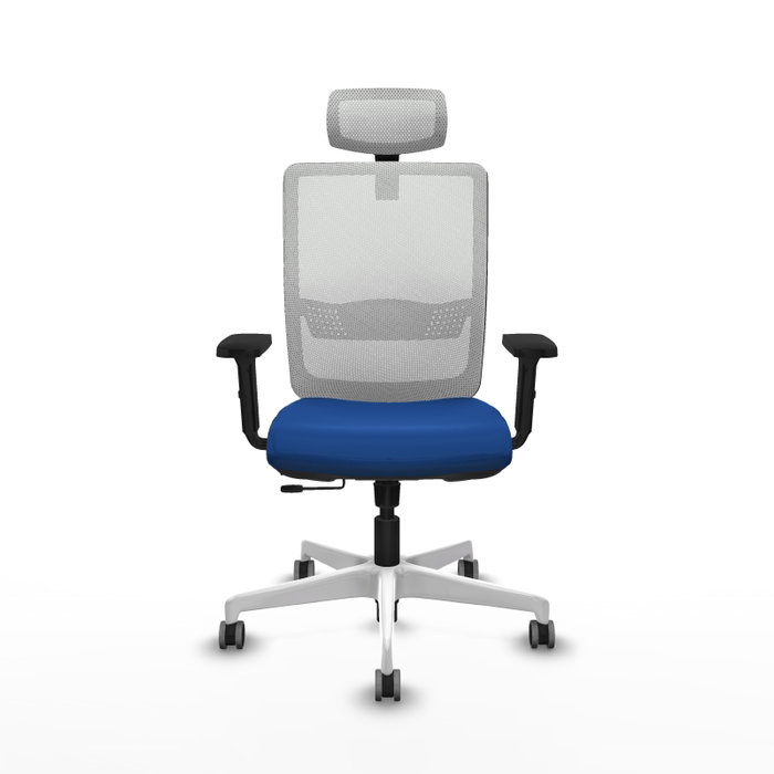 PIQUERAS Y CRESPO Silla de oficina Haches Azul y Blanco