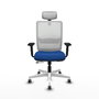 PIQUERAS Y CRESPO Silla de oficina Haches Azul y Blanco
