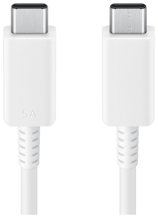 Samsung EP-DX510JWEGEU Cable USB-C a USB-C 1.8m 100W 5A Blanco para Carga Rápida y Datos