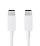 Samsung Cable USB-C a USB-C 1.8m (EP-DX510JWEGEU) - Blanco, 5A, Carga Rápida, Compatible con Smartphones, Tablets y Portátiles
