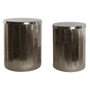 DKD Home Decor Set de 2 Mesitas Auxiliares de Metal con Tapa Dorada