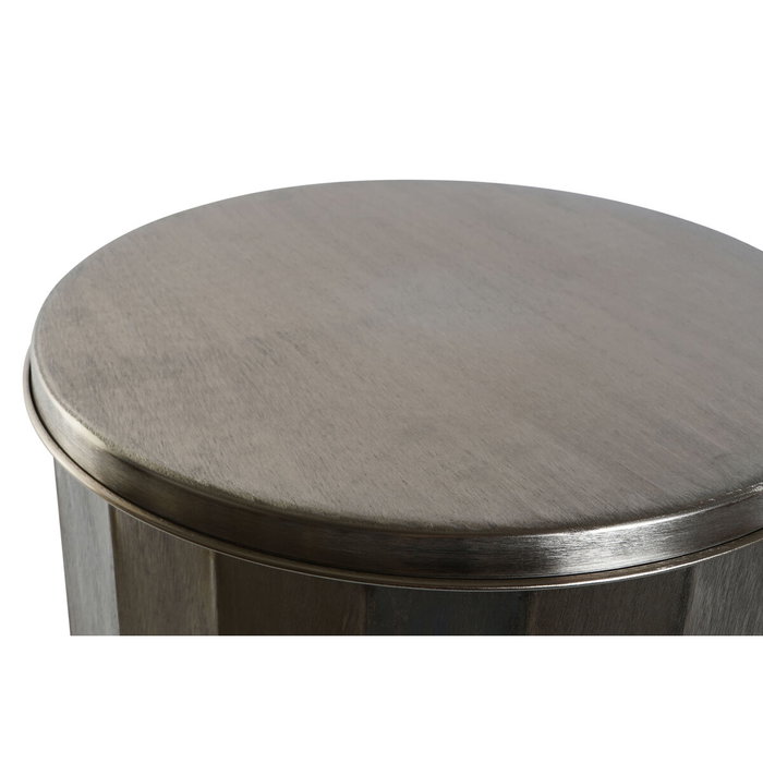 DKD Home Decor Set de 2 Mesitas Auxiliares de Metal con Tapa Dorada