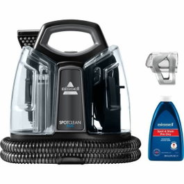 Bissell Spot Clean Plus 3724n - Aspirador Quitamanchas Húmedo para Alfombras y Tapicería, Negro y Transparente