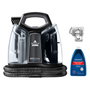 Bissell Spot Clean Plus 3724n - Aspirador Quitamanchas Húmedo para Alfombras y Tapicería, Negro y Transparente