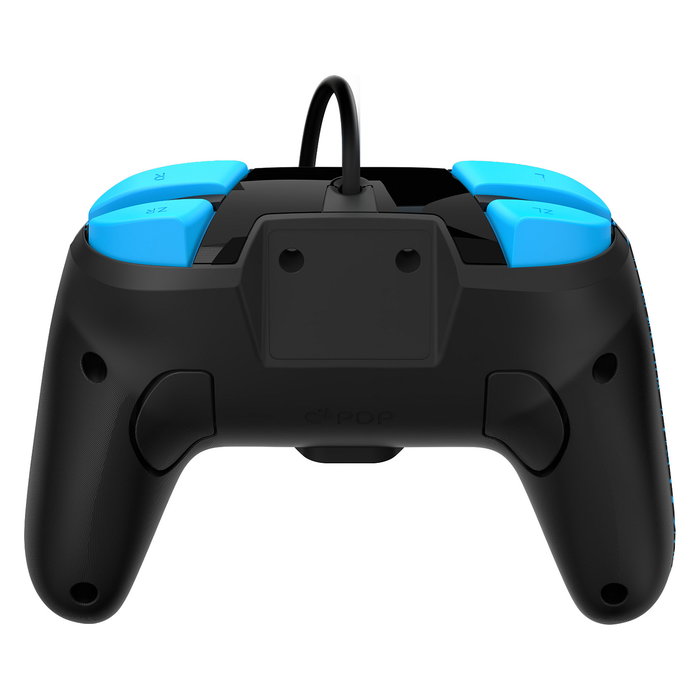 PDP Rematch Glow Sheikah Shoot - Mando controlador alámbrico Gamepad para Nintendo Switch, Nintendo Switch Lite y OLED, USB, Negro/Azul
