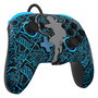 PDP Rematch Glow Sheikah Shoot - Mando controlador alámbrico Gamepad para Nintendo Switch, Nintendo Switch Lite y OLED, USB, Negro/Azul
