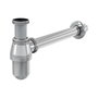 Prhie Sifón Botella Latón Cromado 1 1/4 x 32 mm con Tubo de 30 cm