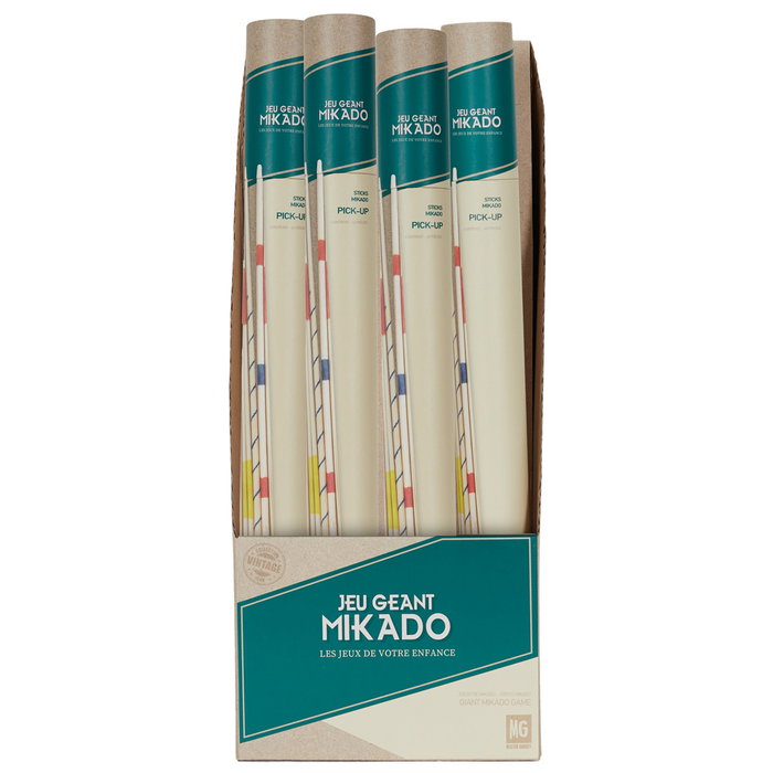 Mister Gadget Mikado Gigante 41 Piezas Madera Palillos Grandes 37.9cm Jeux Outdoor