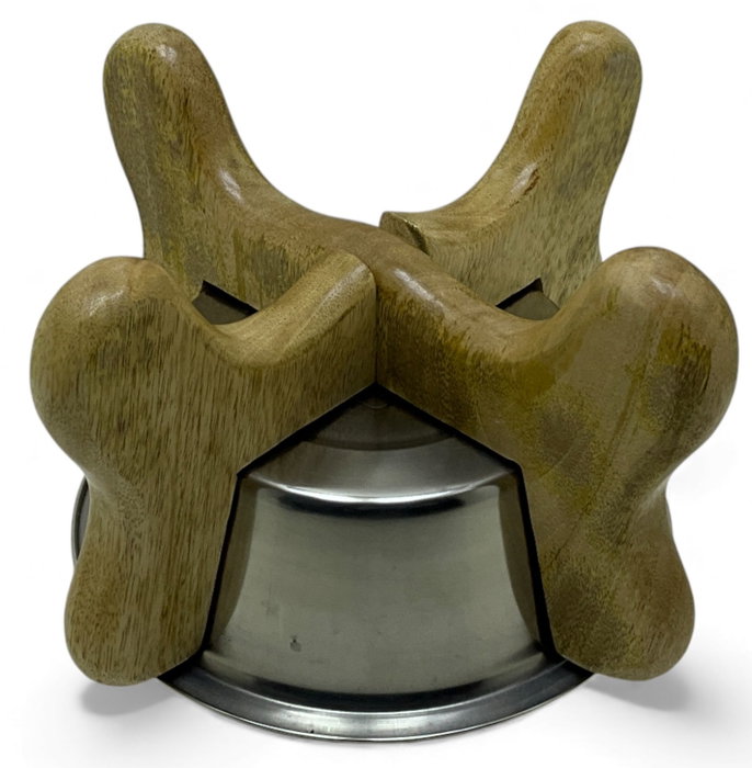 DKD Home Decor Comedero para Mascotas de Acero y Mango Hueso Marrón DKD Home Decor Comedero para Mascotas de Acero y Mango Hueso Marrón