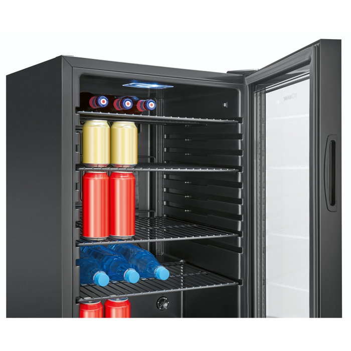 Bomann KSG 7290 Frigorífico de puerta de cristal negro Bomann KSG 7290 Frigorífico de puerta de cristal negro