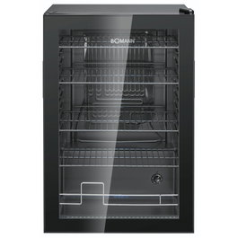 Bomann KSG 7290 Frigorífico de puerta de cristal negro