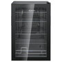 Bomann KSG 7290 Frigorífico de puerta de cristal negro