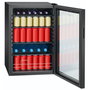 Bomann KSG 7290 Frigorífico de puerta de cristal negro