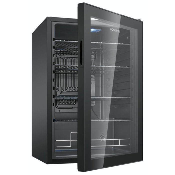 Bomann KSG 7290 Frigorífico de puerta de cristal negro Bomann KSG 7290 Frigorífico de puerta de cristal negro