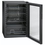 Bomann KSG 7290 Frigorífico de puerta de cristal negro