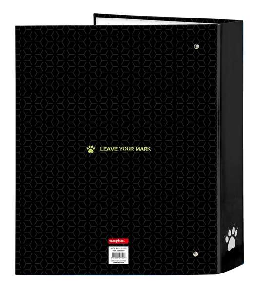 Carpeta de anillas Kelme Iron Negro A4 27 x 33 x 6 cm