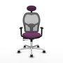 PIQUERAS Y CRESPO Silla de oficina Jorquera con mecanismo Sincro/Traslack, Morado y Gris