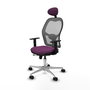 PIQUERAS Y CRESPO Silla de oficina Jorquera con mecanismo Sincro/Traslack, Morado y Gris