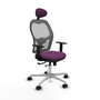 PIQUERAS Y CRESPO Silla de oficina Jorquera con mecanismo Sincro/Traslack, Morado y Gris
