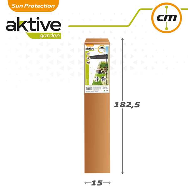 Color Baby Parasol Terraza 300 cm con Chimenea y Mástil de Aluminio 4,8 cm Color Antracita