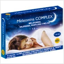 ROBIS Melatonina Complex 1,9Mg 30 Cápsulas - Ayuda a Conciliar el Sueño y Alivia Síntomas del Jet Lag