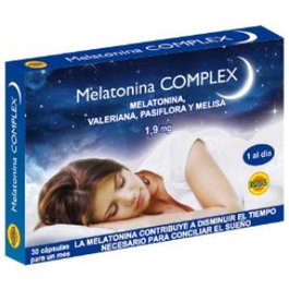 ROBIS Melatonina Complex 1,9Mg 30 Cápsulas - Ayuda a Conciliar el Sueño y Alivia Síntomas del Jet Lag