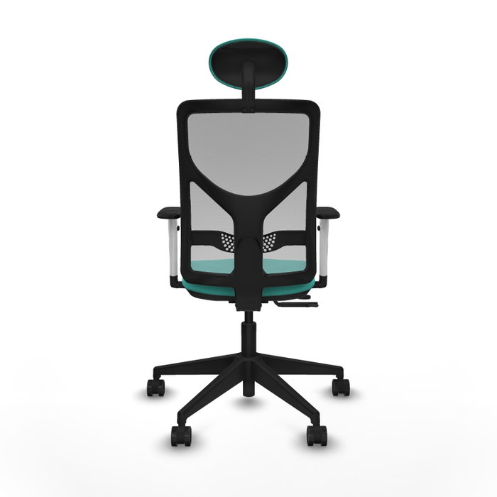 PIQUERAS Y CRESPO Silla de oficina Motilla Sincro/Traslack Turquesa y Gris