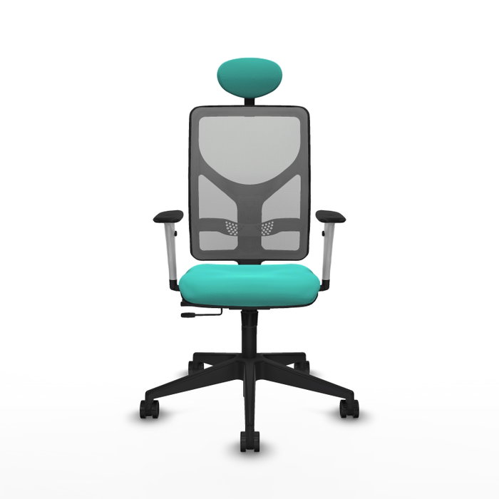 PIQUERAS Y CRESPO Silla de oficina Motilla Sincro/Traslack Turquesa y Gris