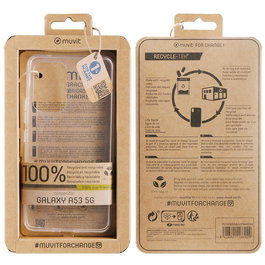 Muvit Recycletek Funda Compatible con Samsung Galaxy A53 5G, Transparente